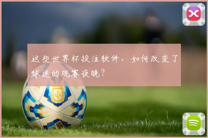 这些世界杯投注软件,如何改变了球迷的观赛夜晚?